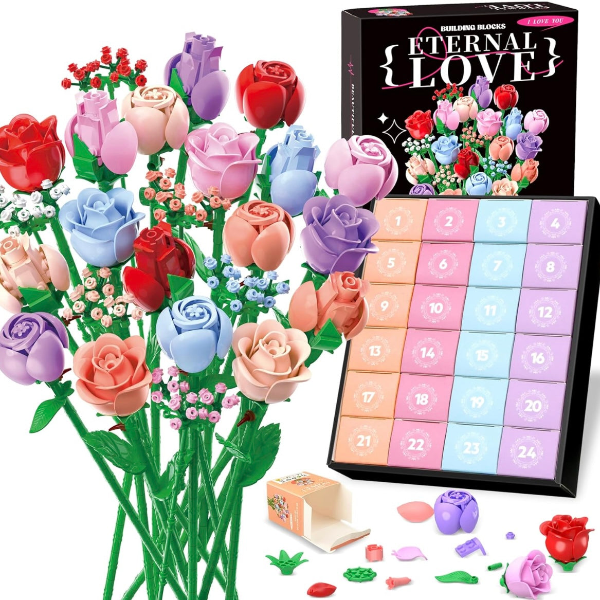Brick Flower Advent™ — 24-Day Bouquet